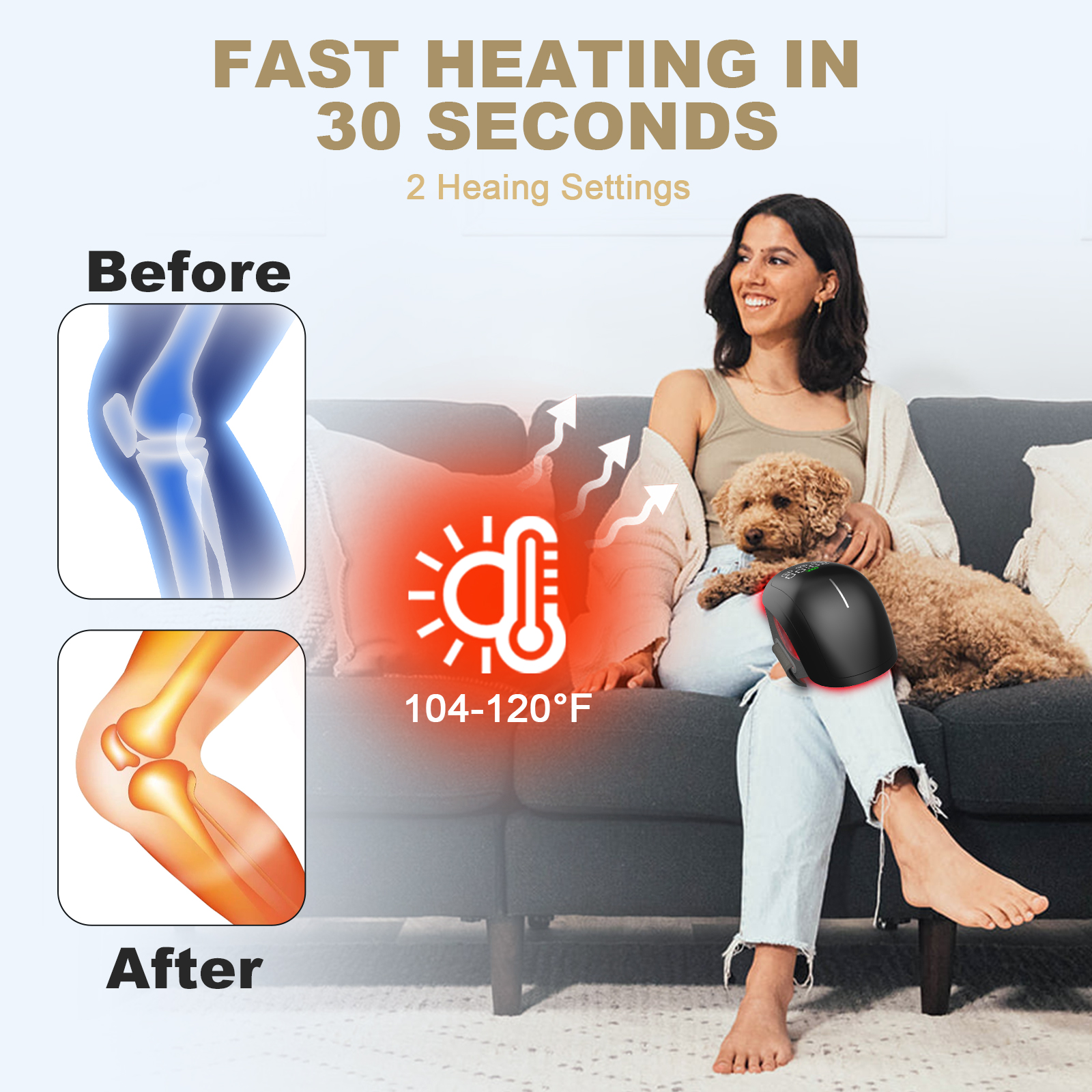 Red Light Therapy Device - Knee Massager Red Light Therapy Device