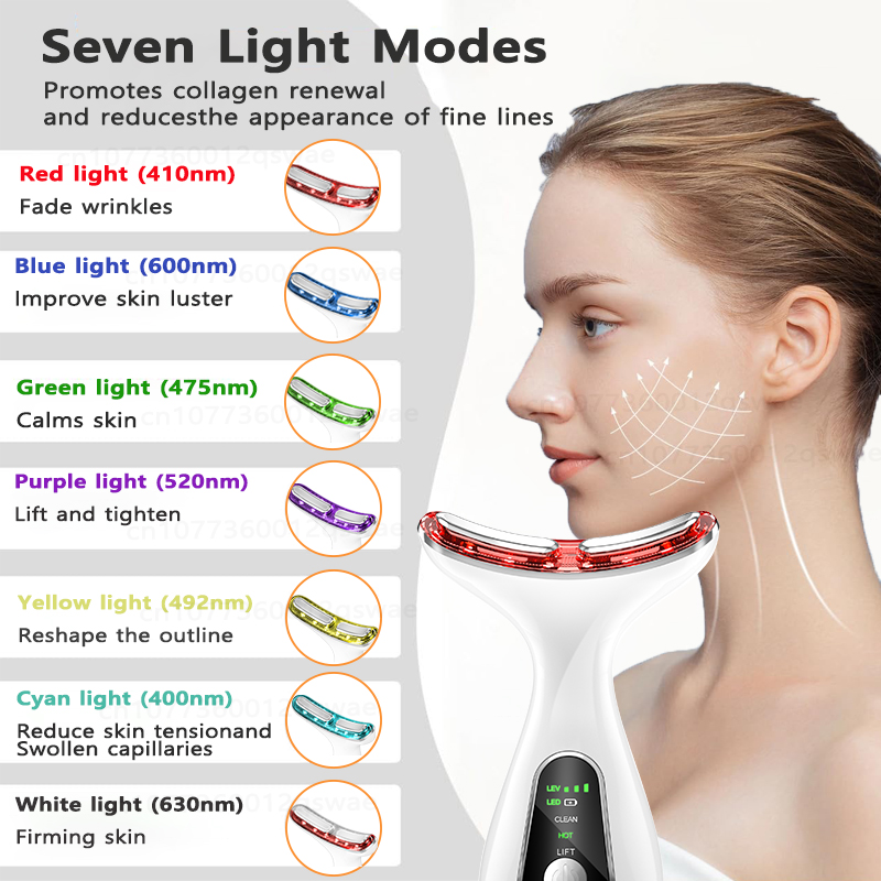 Neck Face Device Vibration Mas - огляд і ціна Red Light Therapy Device
