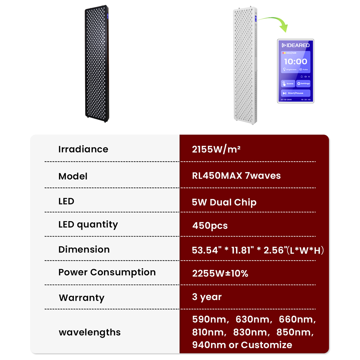 2026 New 2026 Middle Size 7 Wa - огляд і ціна Red Light Therapy Device