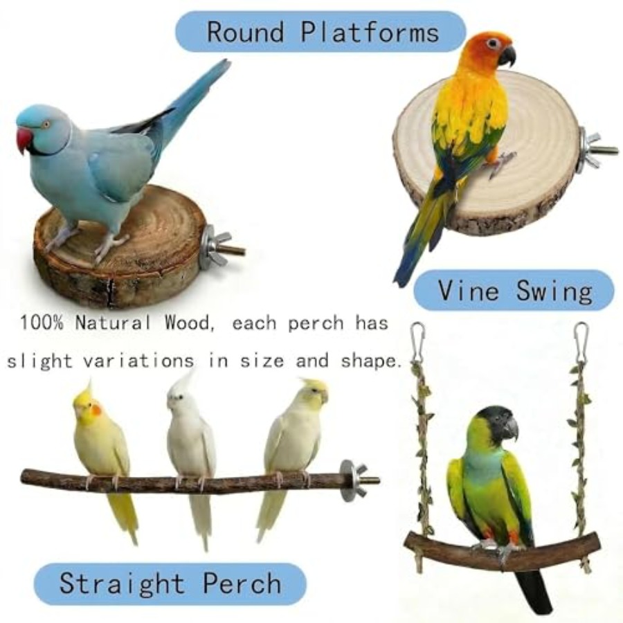 8PCS natural wood bird perches - огляд і ціна Health & Wellness Newsletter