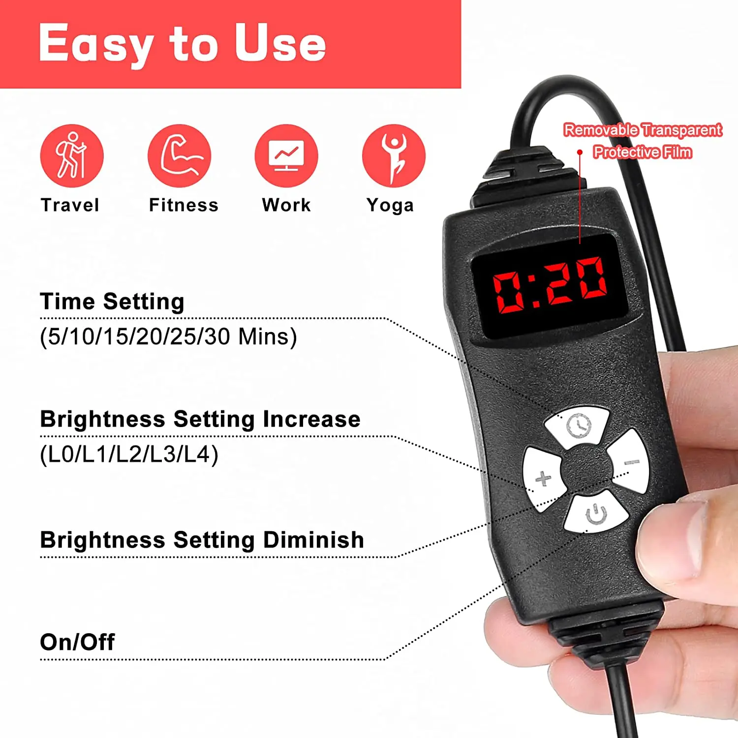 LED Red & Infrared Light Thera - огляд і ціна Red Light Therapy Device